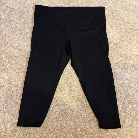 Gap Fit Maternity Blackout Technology Crop Legging Black Plus Size XXL - Picture 2 of 9